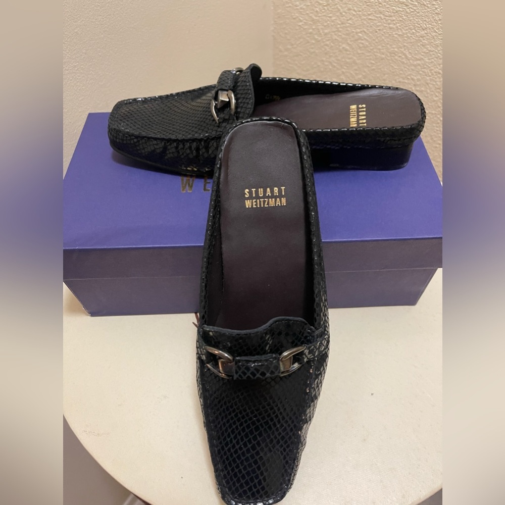 Stuart Weitzman Bobbit Serpentine shoes/Mules